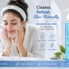 collagen-face-wash-skincare-routine Woman using collagen face wash as part of skincare routine