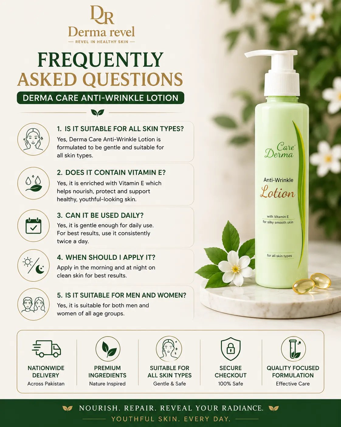 Anti Wrinkle Lotion Pakistan frequently asked questions for daily use