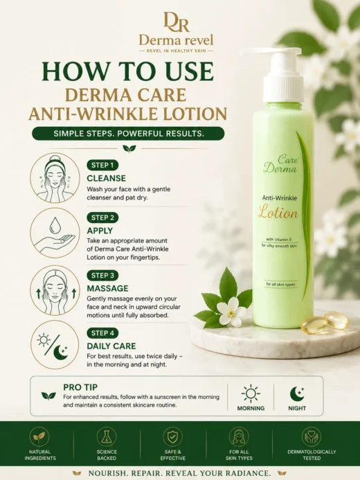 How To Use Derma Care Anti Wrinkle Lotion How to use Derma Care Anti Wrinkle Lotion morning and night