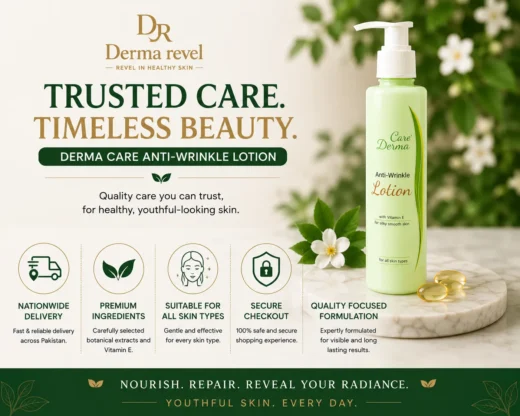 Derma Care Anti Wrinkle Lotion Trust Banner Derma Care Anti Wrinkle Lotion trusted skincare with nationwide delivery Pakistan