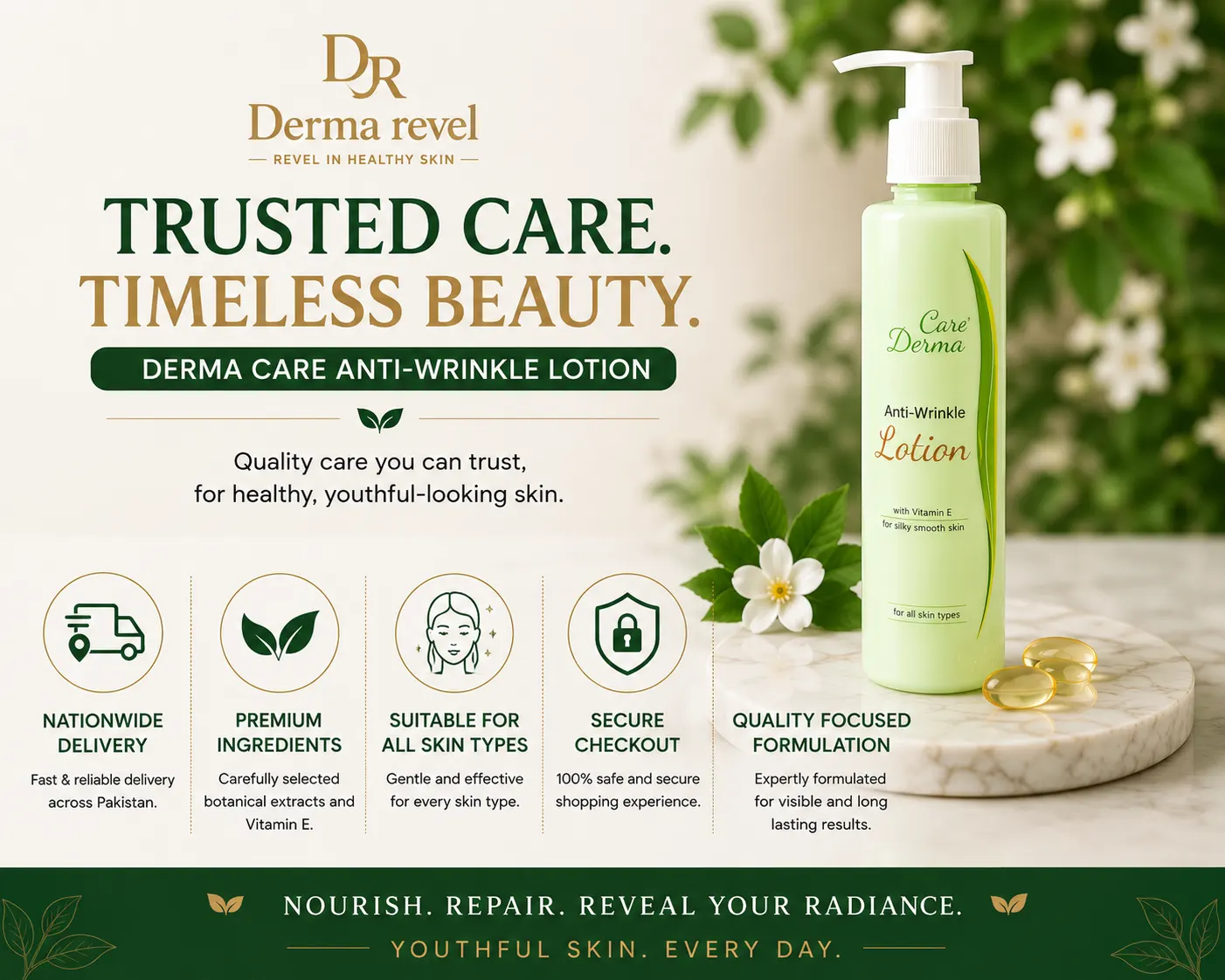 Trusted Anti Wrinkle Lotion Pakistan with nationwide delivery and premium skincare quality