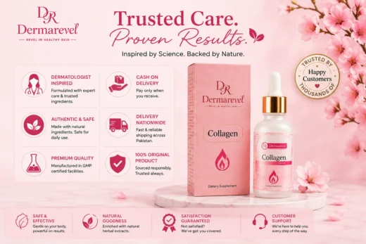 dermarevel-collagen-drink-supplement-facts Collagen Drink Pakistan supplement facts and daily usage information