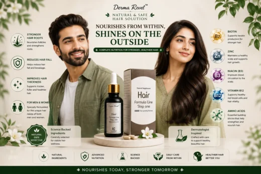 Hair Formula For Men And Women in pakistan Derma Revel Hair Formula benefits for men and women experiencing hair fall and thinning