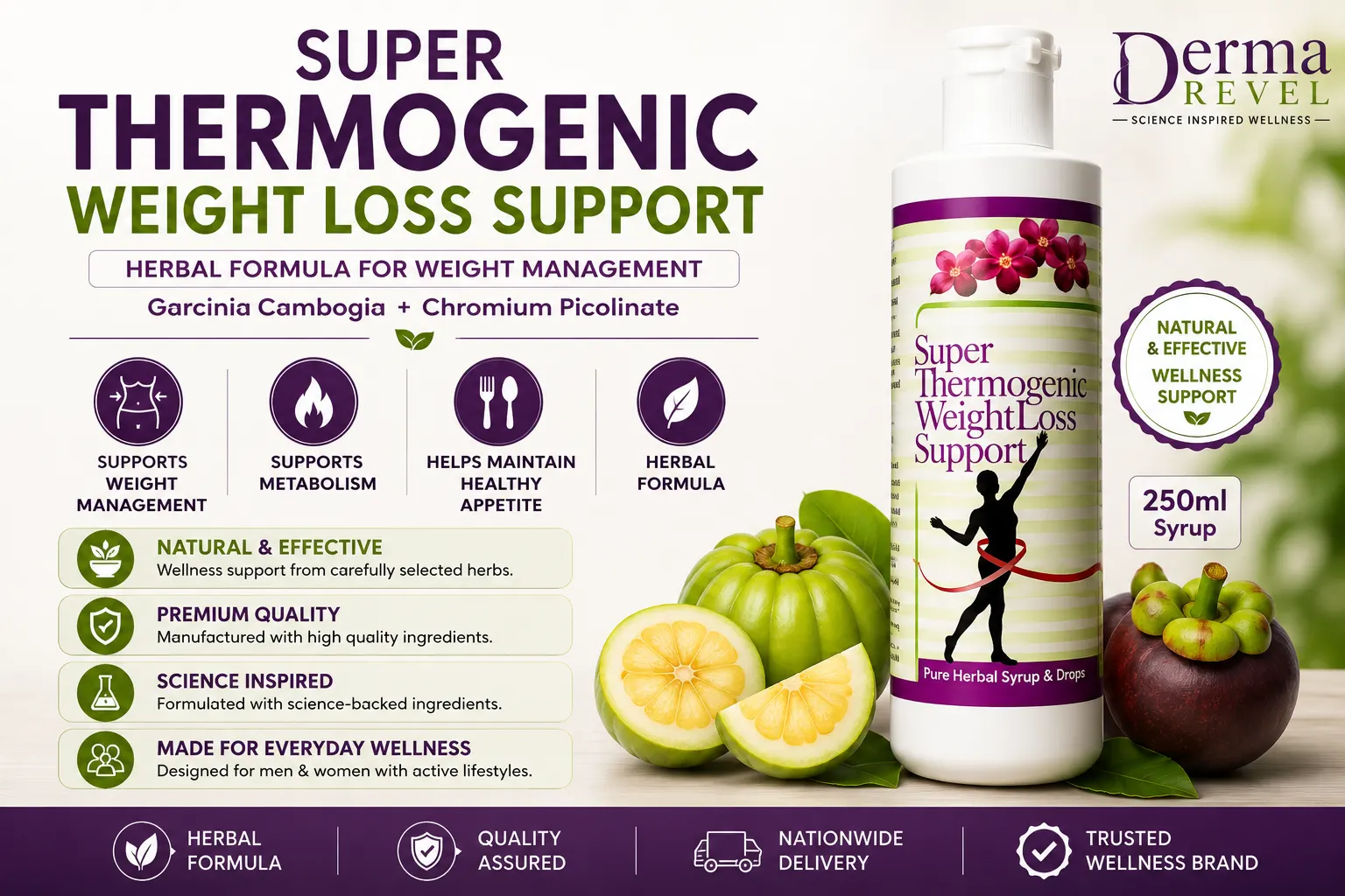 DermaRevel Thermogenic Weight Loss Support quality assurance