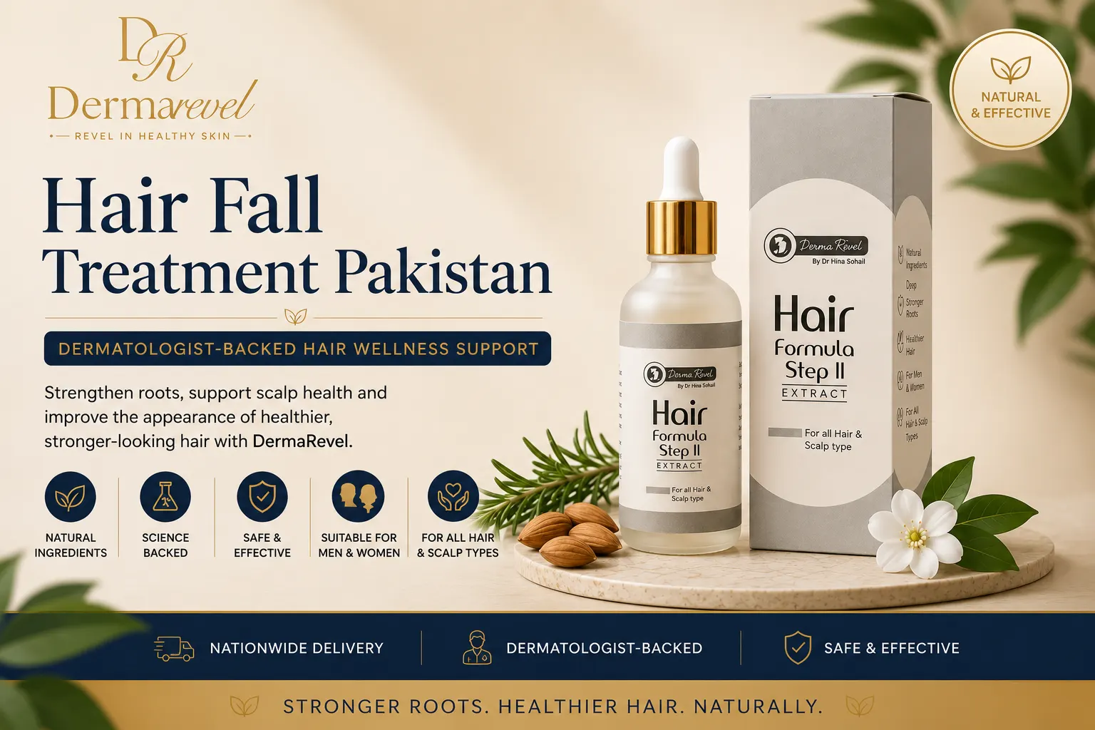 Hair Fall Treatment Pakistan - DermaRevel Hair Formula Step II Extract