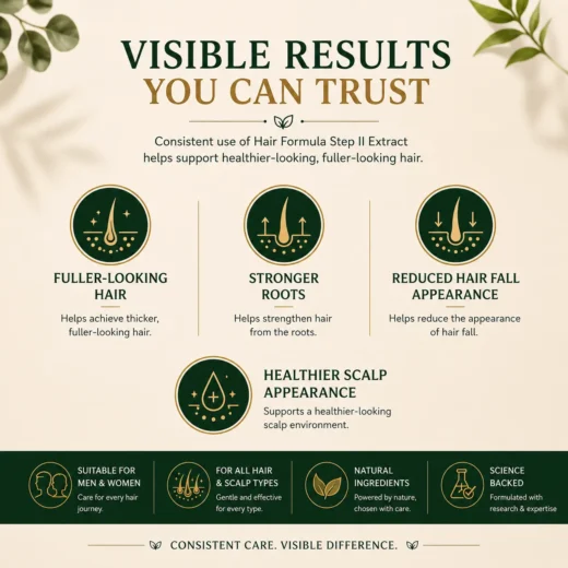 Hair Formula Step II Extract – Key Benefits Hair Formula Step II Extract benefits infographic