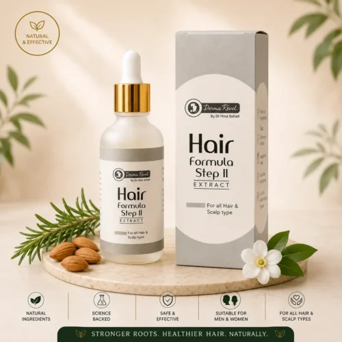Hair Formula Step II Extract by DermaRevel for men and women experiencing hair fall and thinning hair